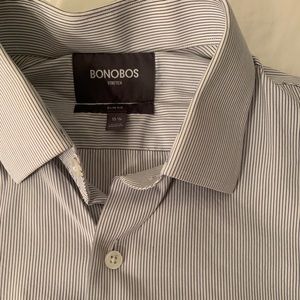 Bonobos Pinstripe Short Sleeve Button Down